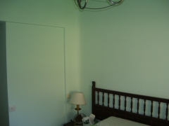 Dormitorio pintado con pintura plastica