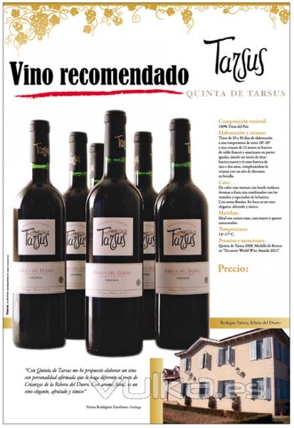 Cartel diseado para campaa de promocin del Vino Quinta de Tarsus