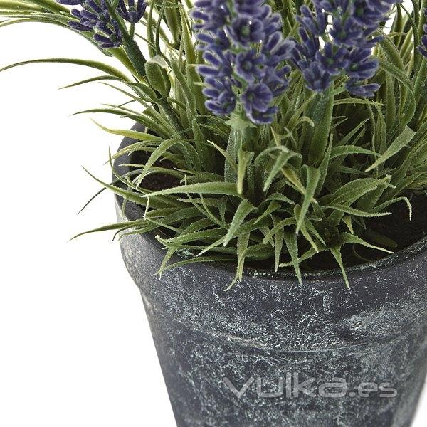 Plantas artificiales. Planta artificial flores lavanda con maceta antracita 24 en lallimona.com (2)