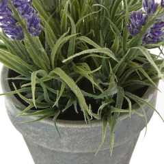 Plantas artificiales planta artificial flores lavanda con maceta gris 20 en lallimonacom (2)
