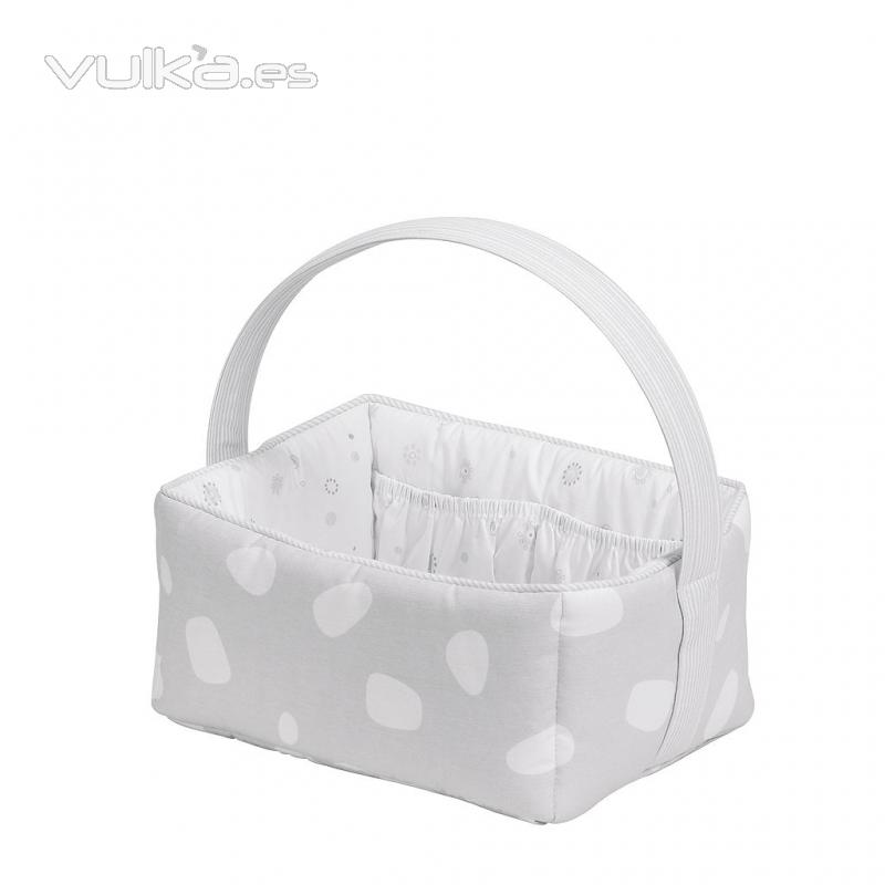 Cesta para beb Patch gris, de Petit Praia