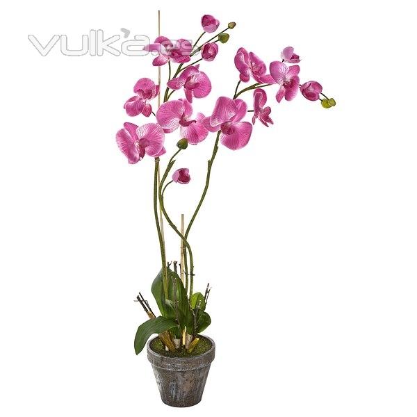 Flores artificiales. Planta artificial flores orquideas lilas 75 en lallimona.com