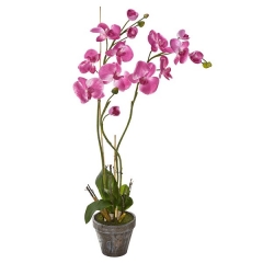 Flores artificiales planta artificial flores orquideas lilas 75 en lallimonacom