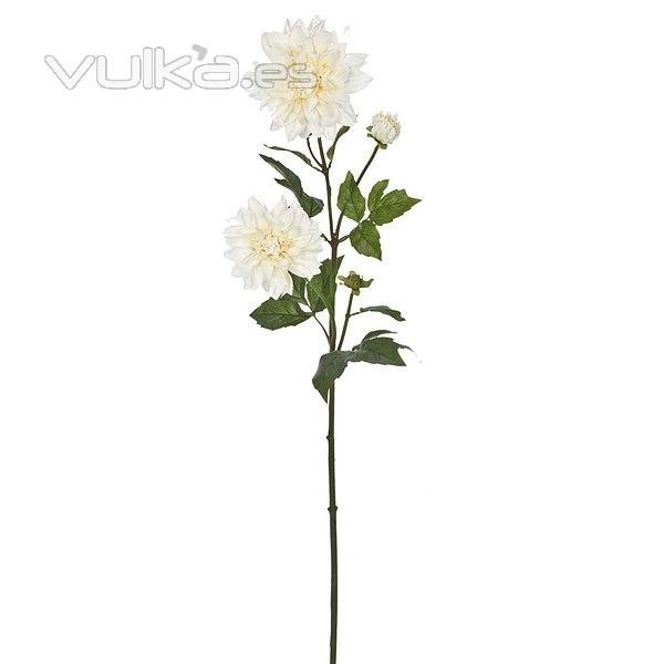 Flores artificiales. Rama con dalias artificiales blancas 85 en lallimona.com