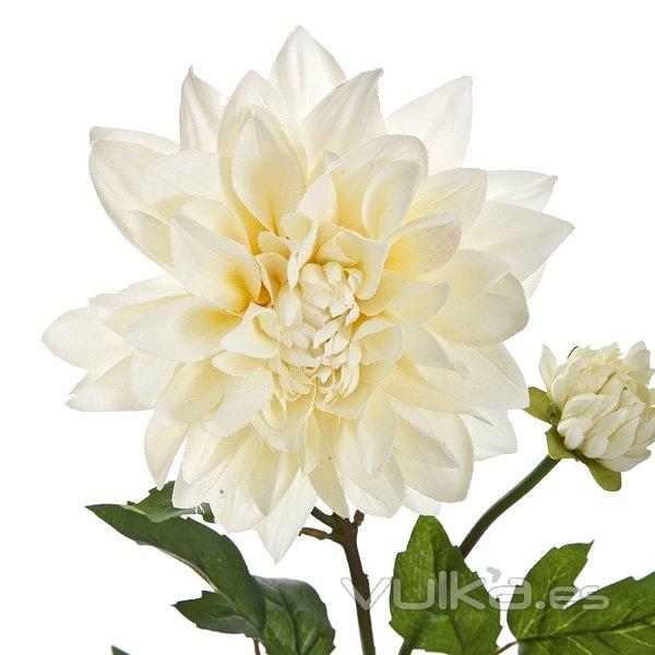 Flores artificiales. Rama con dalias artificiales blancas 85 en lallimona.com (detalle 1)