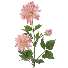 Flores artificiales. rama con dalias artificiales rosas 85 en lallimona.com