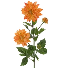 Flores artificiales rama con dalias artificiales naranjas 85 en lallimonacom (detalle 1)