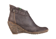 El naturalista-zapatos cmodos mujer- ambar 484-bota con suela de cua