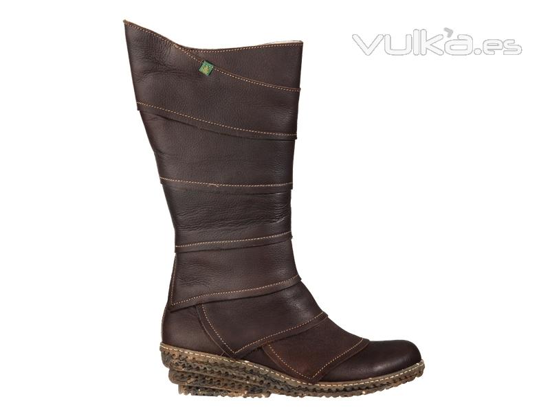 EL NATURALISTA-zapatos cmodos mujer-recyclus ella 927-bota de caa alta