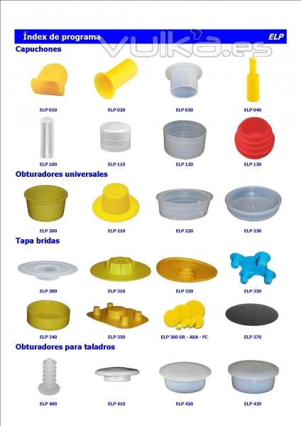 Tapones de proteccin ELP - Caps para tubera - Tapones cnicas - Tapa bridas - Inserciones rectas