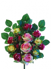 Ramos flores artificiales santos ramo rosas artificiales purpura oasisdecorcom