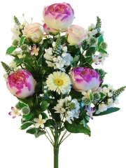 Ramos flores artificiales santos ramo peonias y capullos artificiales lila oasisdecorcom