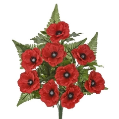 Todos los santos. ramo artificial de flores anemonas rojas en lallimona.com