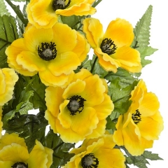 Todos los santos ramo artificial de flores anemonas amarillas en lallimonacom (detalle 1)