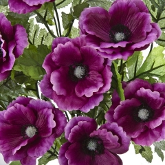Todos los santos. ramo artificial de flores anemonas violetas en lallimona.com (detalle 1)