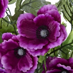 Todos los santos. ramo artificial de flores anemonas violetas en lallimona.com (detalle 2)