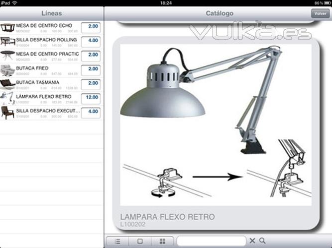 Catálogo de productos en iPAD - Gestión comercial OrdersCE