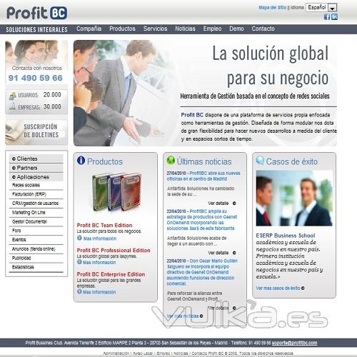 Pgina web ProfitBC