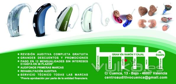 Centro Auditivo Cuenca, en Valencia. Amplia gama en audífonos, primeras marcas, precio inigualable!!