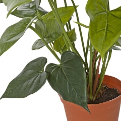 Plantas artificiales con flores. planta artificial anthurium rojo con maceta en lallimona.com (2)