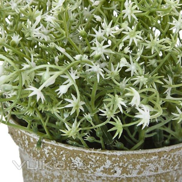 Plantas artificiales con flores. Planta artificial flor nebulosa mini crema 15 en lallimona.com (1)