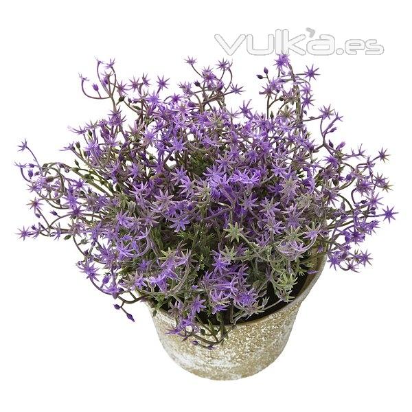 Plantas artificiales con flores. Planta artificial flor nebulosa mini malva 15 en lallimona.com (2)