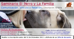 Seminarios taller adiestramiento y  educacion canina en san sebastian guipuzcoa febrero y marzo 2012