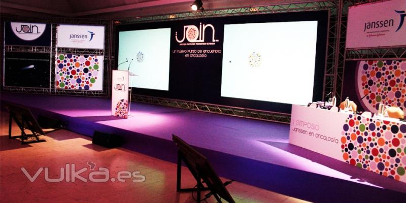 Organización eventos: audiovisuales, escenografía, decoración