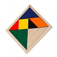 Tangram de bolsillo, fabricado en madera (juego para adultos) ref  azknv2
