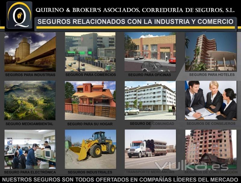 QUIRINO & BROKERS - Seguros ms populares relacionados con la Industria y Comercio que comercializam