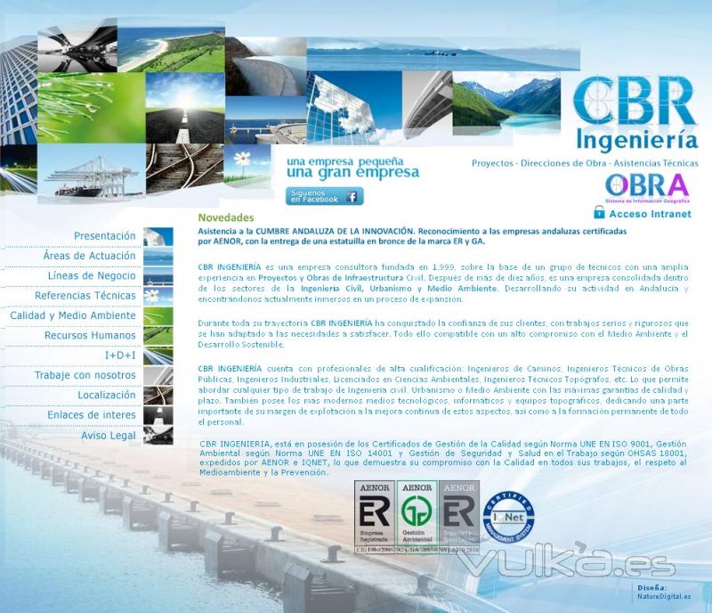 Portafolio | Diseo web Corporativo - CBR Ingenieria