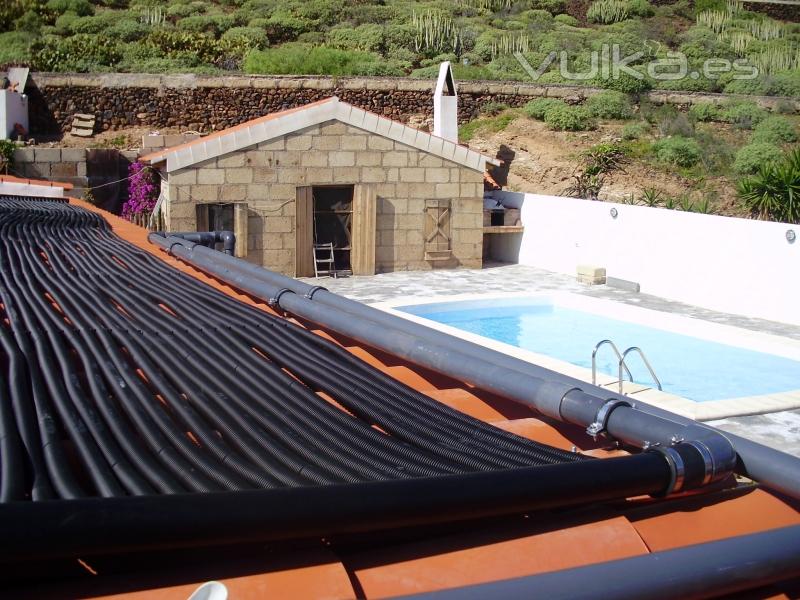 Climatizacin solar de piscinas particulares