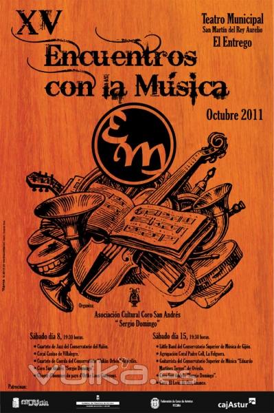 Cartel diseado para los XV Encuentros con la Msica en El Entrego