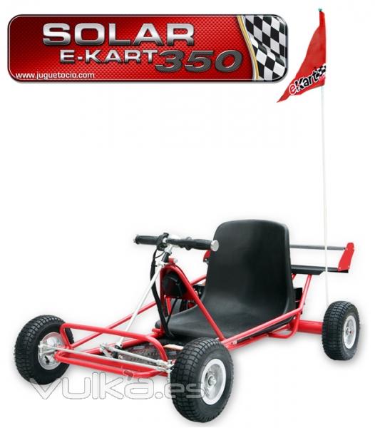 E-KART SOLAR  350W JUGUETOCIO. El e-kart motor elctrico tambin carga energa a travs de panel so