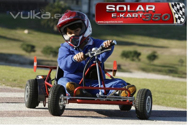 E-KART SOLAR  350W JUGUETOCIO. El e-kart motor elctrico tambin carga energa a travs de panel so