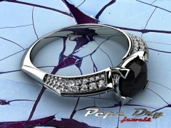 Anillo compromiso diamante negro
