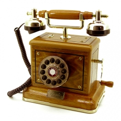 Telefono de madera, simil anos 30 modelo charleston ref ehatel13