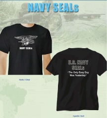 Camisetas Navy Seals negra de todas las tallas, S, M, L, XL Y XXL