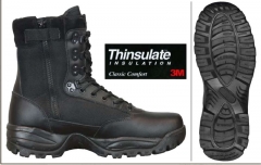 Botas tácticas negras con cremallera con tallas desde 39 a la 46.