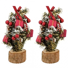 Arbol de navidad mini, sobre base de corcho personalizable a 1 color ref azknv1