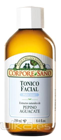 TNICO FACIAL PIELES SECAS (250 ML) PEPINO Y AGUACATE - CORPORE SANO  -10,40 EUR