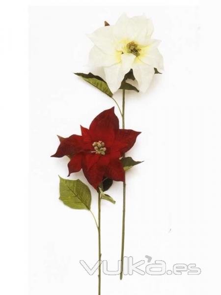 Flor ponsetia artificial. oasisdecor.com Flores de pascua artificiales