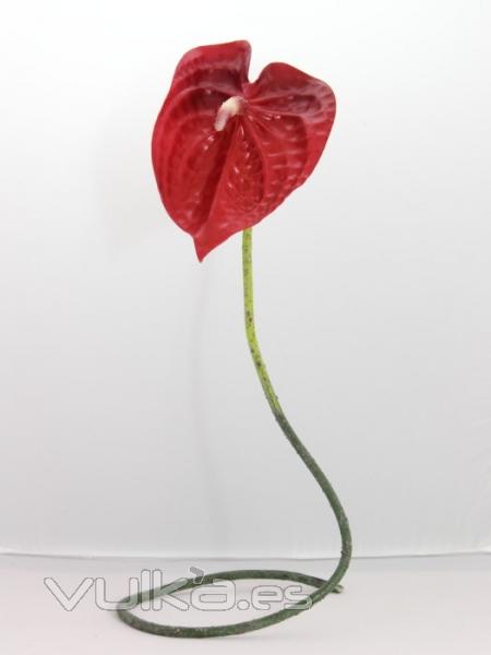 Flores artificiales de latex. Anthurium artificial de latex oasisdecor.com