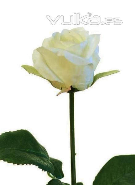 Rosas artificiales economicas. Capullo rosa artificial pequeño blanco oasisdecor.com