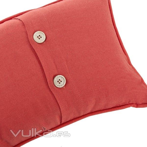 Hogar textil. Cojin living rojo rectangular 25x45 en lallimona.com (1)