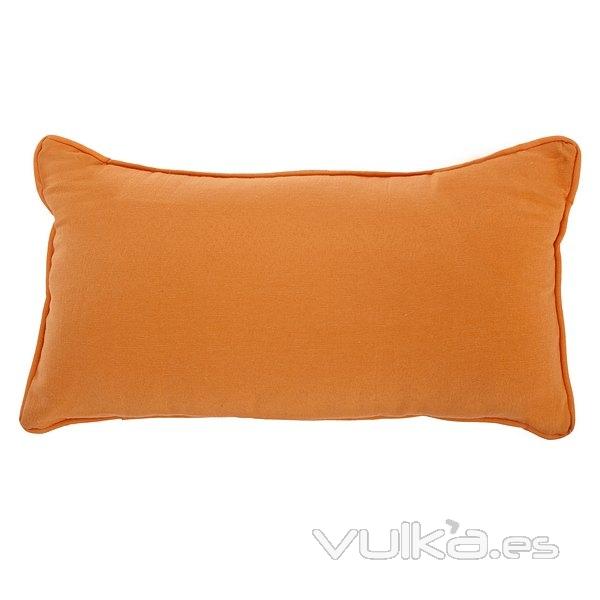 Hogar textil. Cojin living naranja rectangular 25x45 en lallimona.com