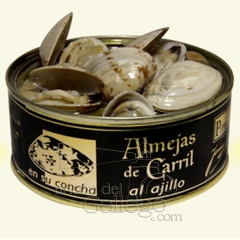 Almejas en su concha al ajillo  www.rincondelgallego.com