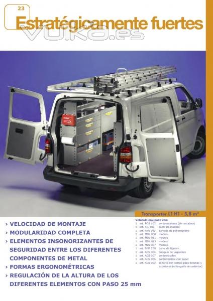 EQUIPAMIENTO DE FURGONETAS