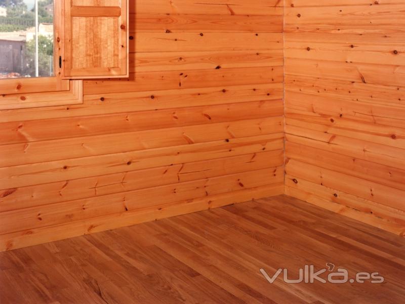 interior casa de madera