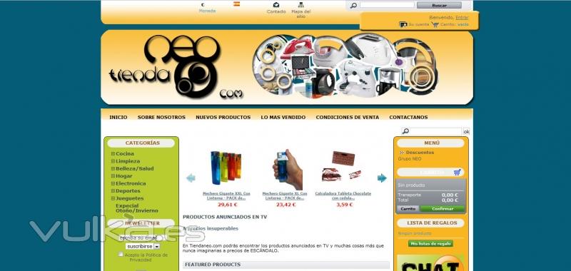 TiendaNeo Sitio Web